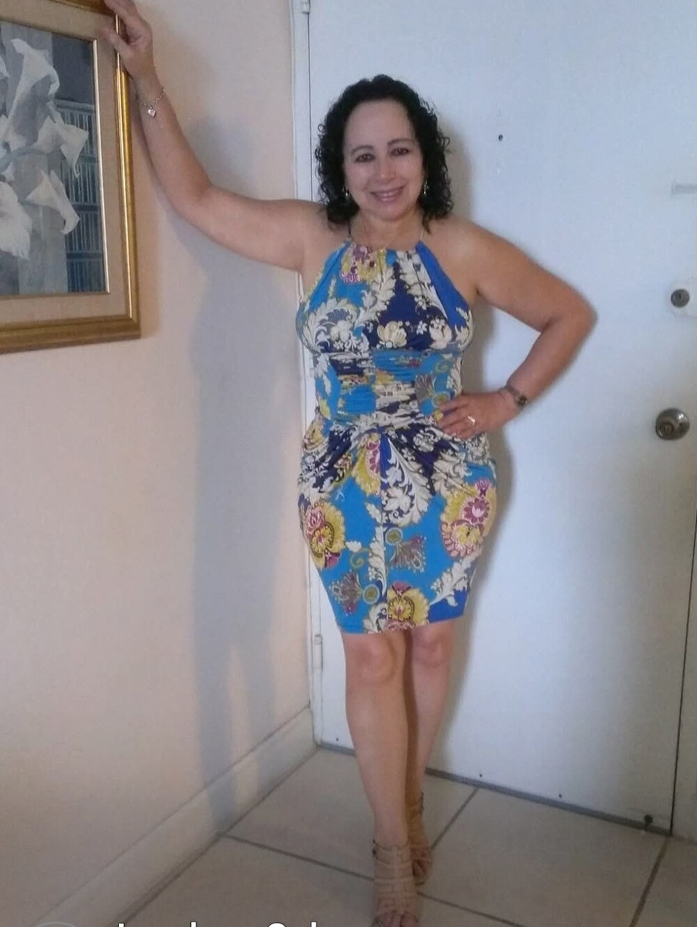 (NWOT) Multi-color Blue Dress